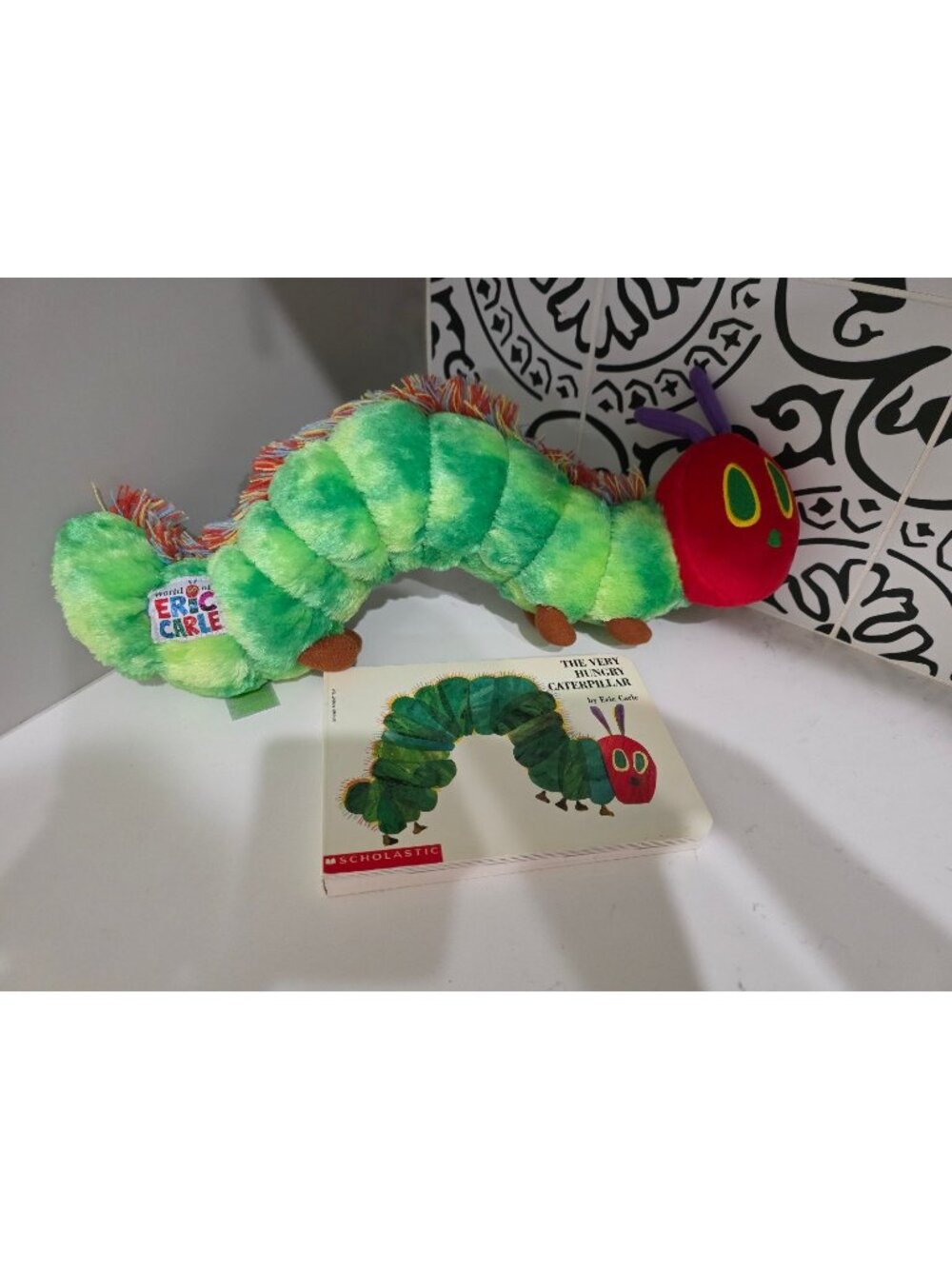 The Very Hungry Caterpillar Eric Carle Board Book with Matching Plush Bundle